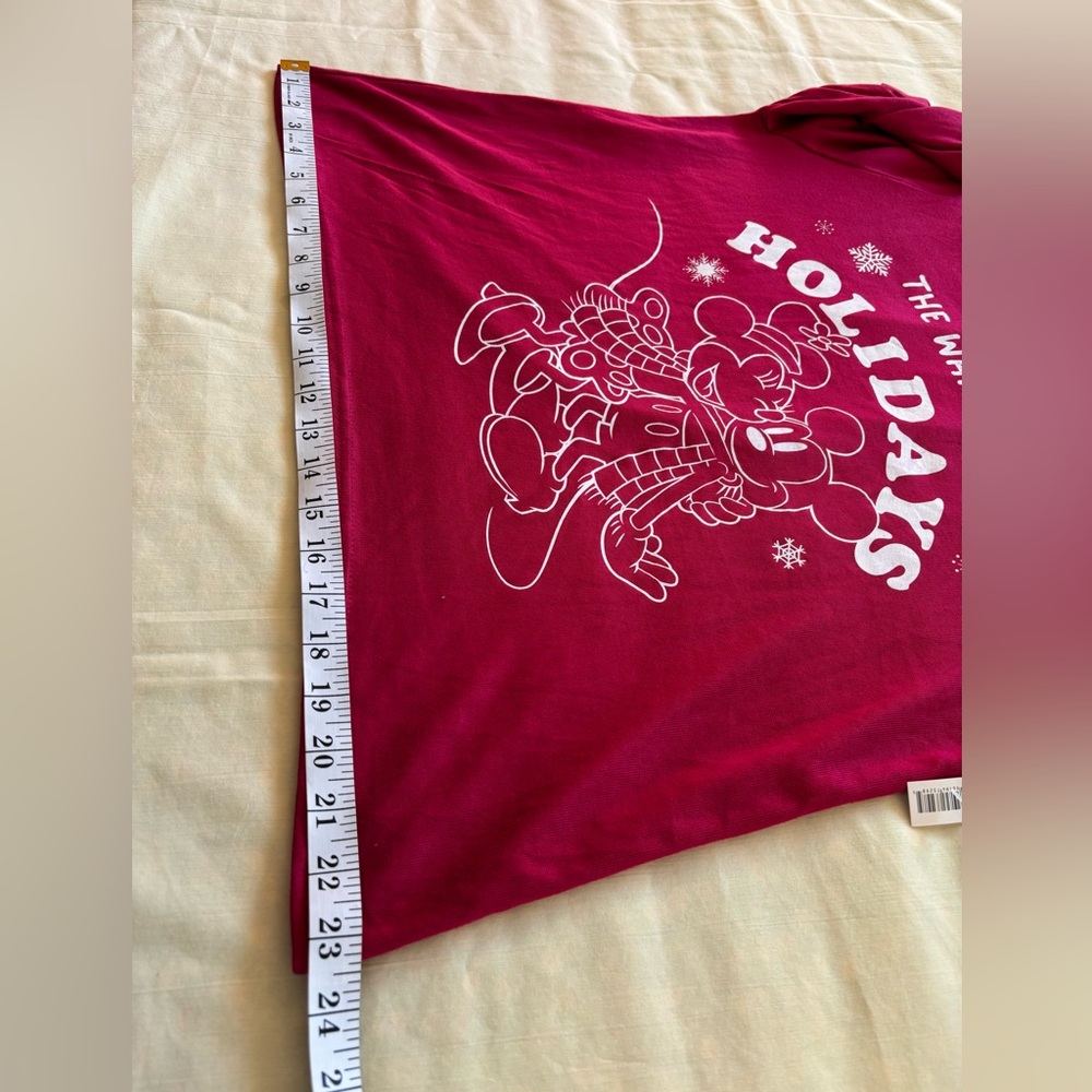 Disney  Festive Pink Holiday Top size L (12-14) - Picture 6 of 11
